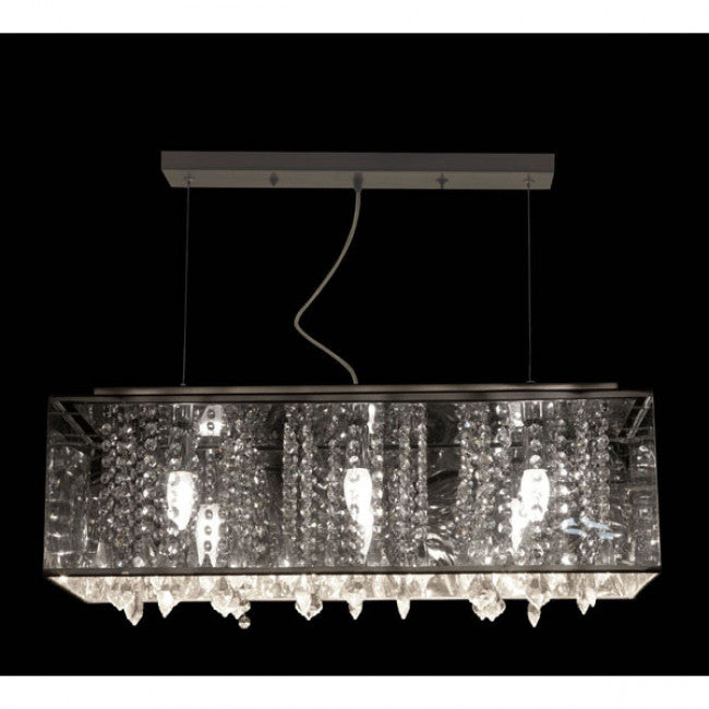 Dramatic Crystalline Ceiling Lamp