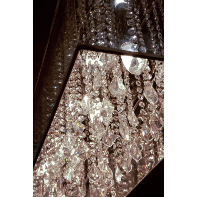 Dramatic Crystalline Ceiling Lamp