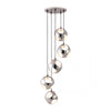 5 Silver Orbs Hanging Office Light