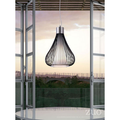 Beautiful Teardrop Wire & Frosted Glass Hanging Light