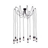 Neo-Classical Draping Bare Bulb Chandelier