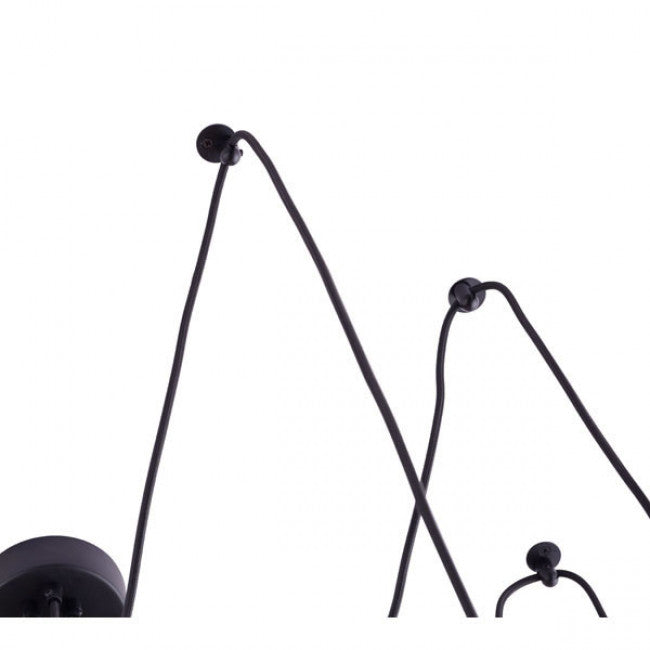 Neo-Classical Draping Bare Bulb Chandelier