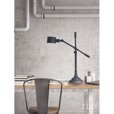 Black Vintage Office Desk Lamp w/ A Military Aesthetic