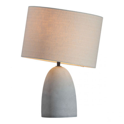 Inviting Office Table Lamp w/ Faux Cement Base