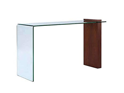 47" Narrow Glass Console Desk