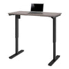 48" Bark Gray Office Desk with Electric Height Adjustment from 28" - 45"