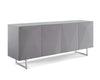 79" Sleek Storage Credenza in High Gloss Gray