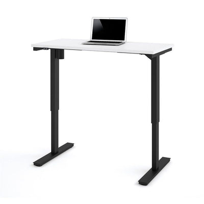 Modern White 48" Desk with Height Adjustment from 28 - 45"