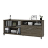 Modern 71" Credenza with File Drawer in Walnut Gray