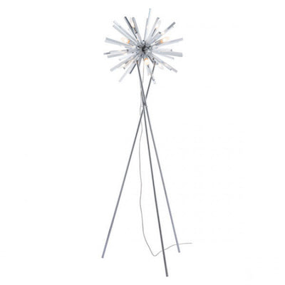 Airy Chrome Metal Office Floor Lamp