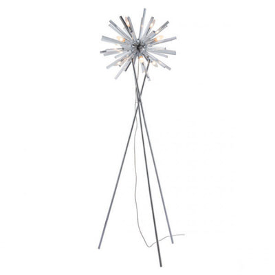 Airy Chrome Metal Office Floor Lamp