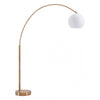 Elegant Brushed Brass Arched Office Floor Lamp