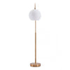 Elegant Brushed Brass Arched Office Floor Lamp