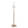 Elegant Brushed Brass Arched Office Floor Lamp