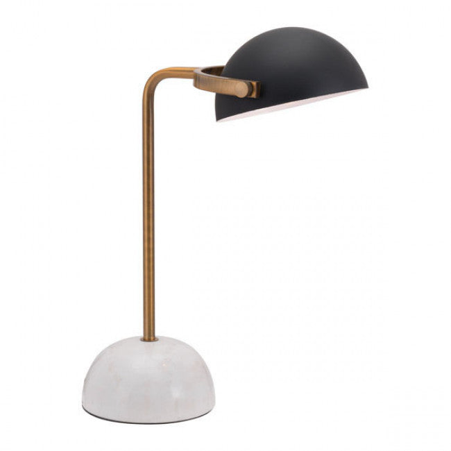 Black & Gold Desk Lamp w/ Marble Base