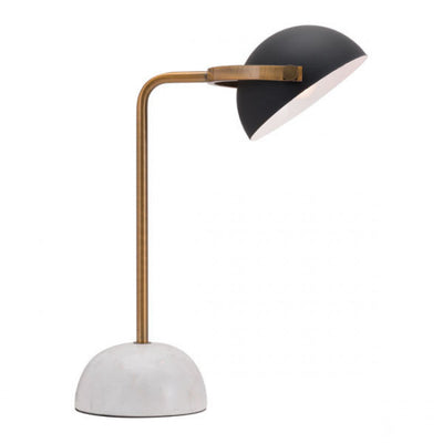 Black & Gold Desk Lamp w/ Marble Base