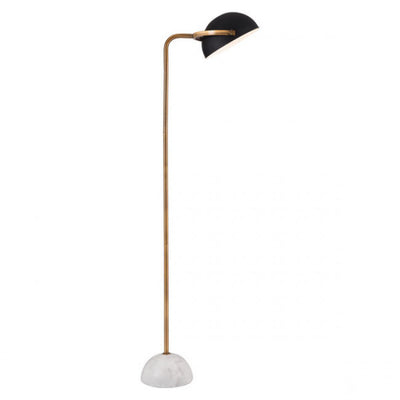 Black & Gold Floor Lamp w/ Marble Base