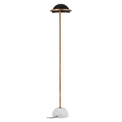 Black & Gold Floor Lamp w/ Marble Base