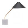 Black Hat, Gold, & Marble Office Desk Lamp