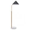 Black Hat, Gold, & Marble Office Floor Lamp