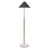 Black Hat, Gold, & Marble Office Floor Lamp