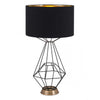 Geometric Architectural Style Table Lamp in Black Steel