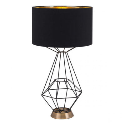 Geometric Architectural Style Table Lamp in Black Steel