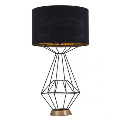 Geometric Architectural Style Table Lamp in Black Steel