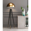 Black & Brass Domed Floor Lamp