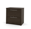 Modern 71" x 76" L-shaped Desk in Dark Chocolate Finish