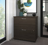 28" Dark Chocolate Locking File Cabinet with Dainty Hardware