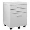 Premium Mobile File Cabinet in White Finish