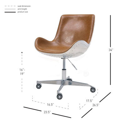 Scoop-Style Java Brown Office Chair