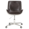 Scoop-Style Distressed Caramel Office Chair