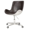 Scoop-Style Distressed Caramel Office Chair