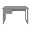 47" Refined Office Desk in Platinum Gray with U-Shaped Metal Leg