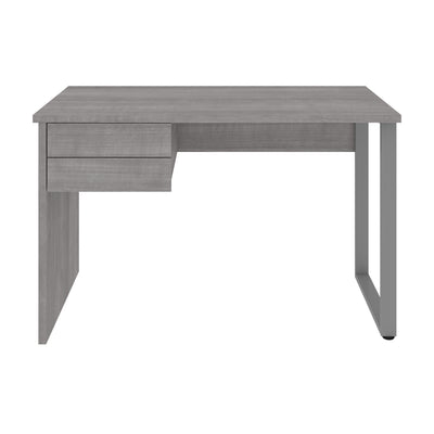 47" Refined Office Desk in Platinum Gray with U-Shaped Metal Leg