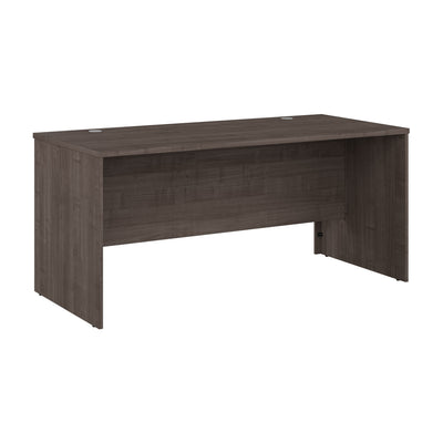 65" Executive Desk with Cord Management Grommets in Soft Gray Maple