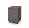 Mobile Locking File Cabinet in Bark Gray