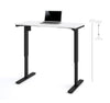 Modern White 48" Desk with Height Adjustment from 28 - 45"