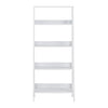 55" White Ladder Bookshelf