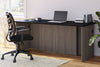 71" Bark Gray & Black Premium Executive Desk
