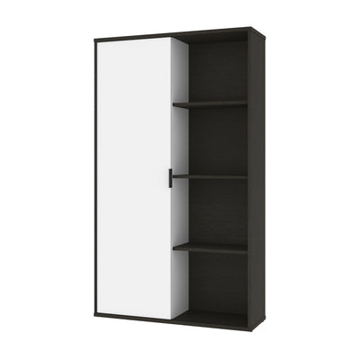36" Storage Cabinet in Deep Gray & White