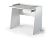 35" Petite White/Concrete Finish Desk with Drawer