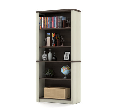 White Chocolate & Antigua 67" Tall Bookcase