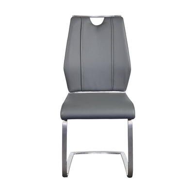 Quality Gray Leatherette Guest or Conference Chairs (Set of 2)