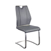 Quality Gray Leatherette Guest or Conference Chairs (Set of 2)