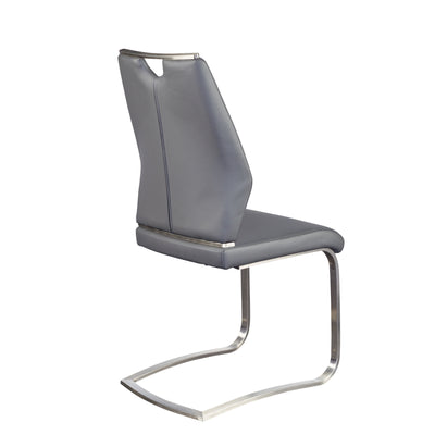 Quality Gray Leatherette Guest or Conference Chairs (Set of 2)