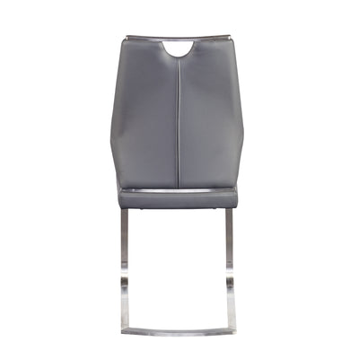 Quality Gray Leatherette Guest or Conference Chairs (Set of 2)