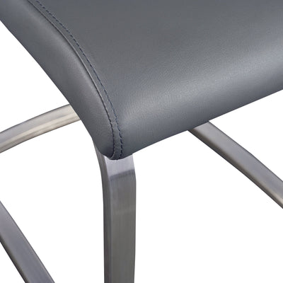 Quality Gray Leatherette Guest or Conference Chairs (Set of 2)